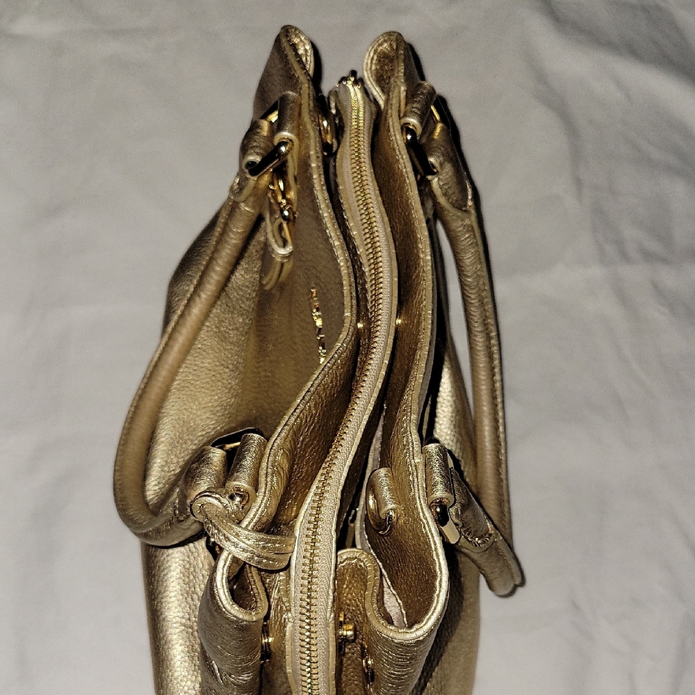 MICHAEL Michael Kors Metallic Gold Satchel - Picture 6 of 10